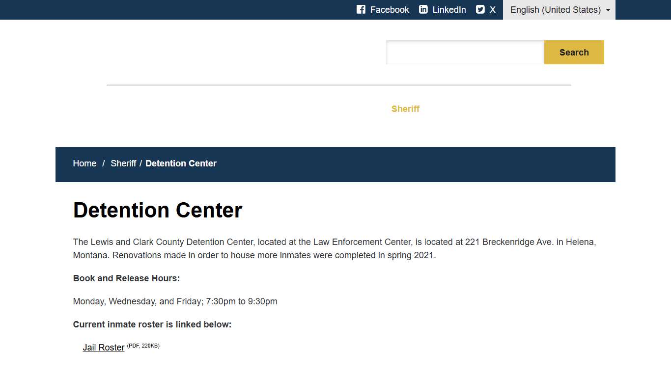 Detention Center - Lewis & Clark County