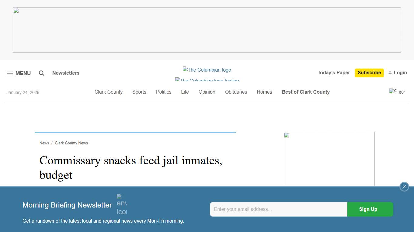 Commissary snacks feed jail inmates, budget - The Columbian